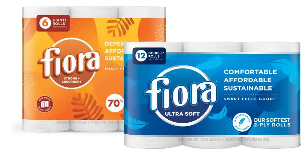 Fiora Bath Tissue or Paper Towels 6-12 Rolls