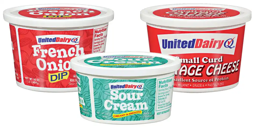 United Dairy Dips, Sour Cream or Cottage Cheese 16 oz.