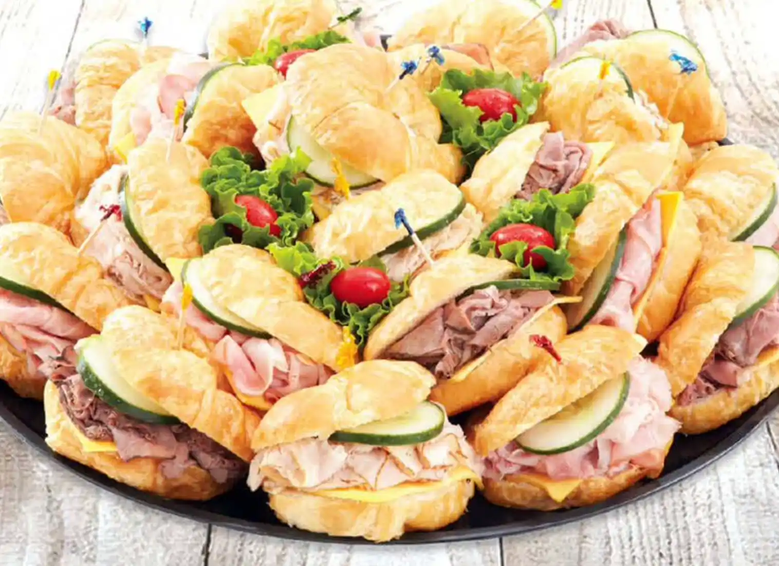 mini kaiser roll platter