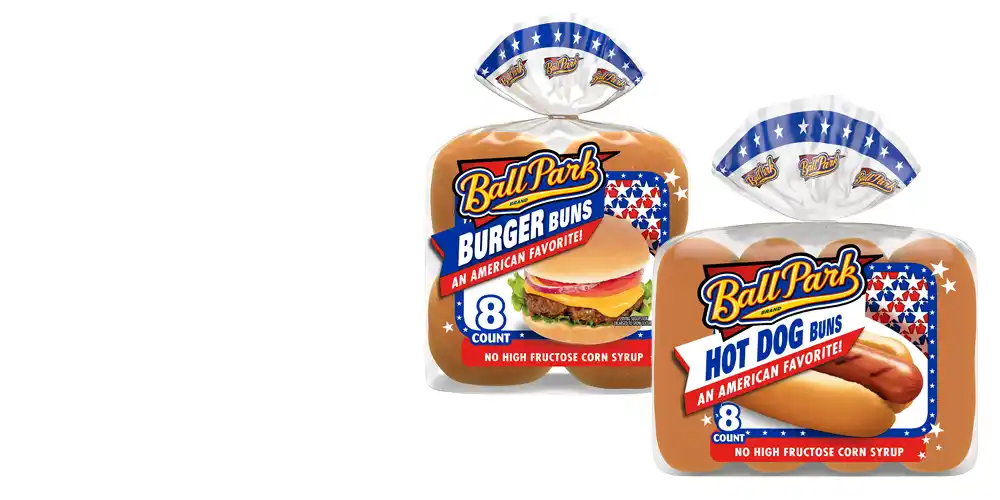 Ball Park Hot Dog or Hamburger Buns 8 ct