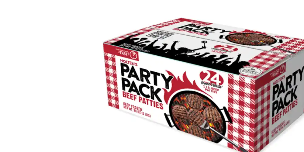 Holten Quarter Pound Beef Patties 6 lb. Box