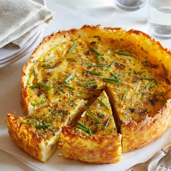 Hash Brown Crust Quiche