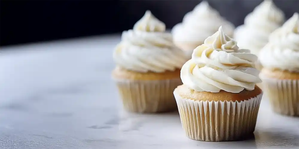 Whipped Cream Iced Cupcakes
