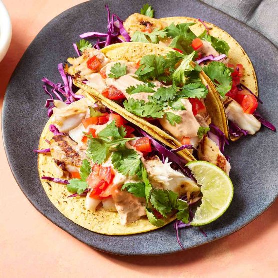Grilled Fish Tacos with Chipotle Lime Dressing