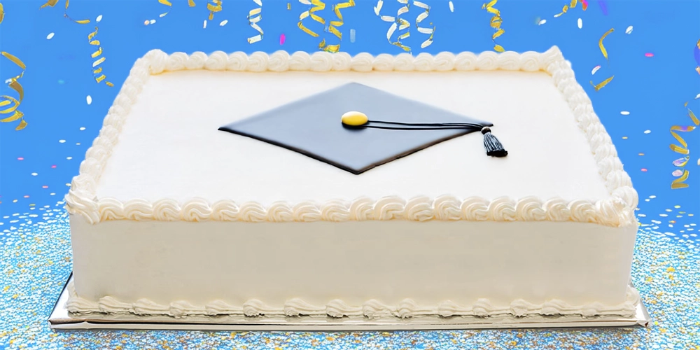 Full Sheet Graduation Cake With Graduation Cap