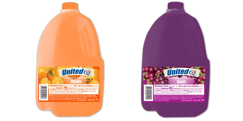 United Dairy Fruit Drinks 1 Gallon