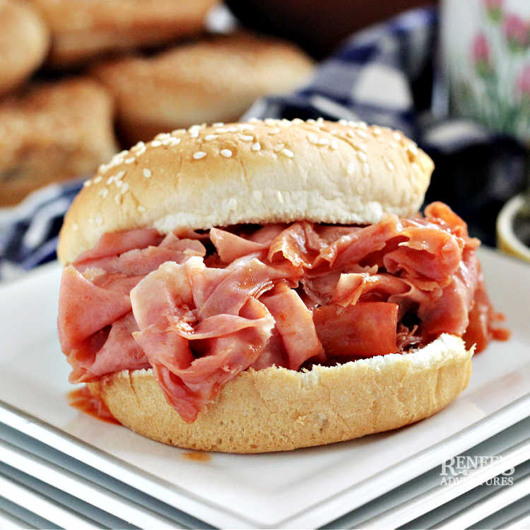 Chipped BBQ Ham Sandwich