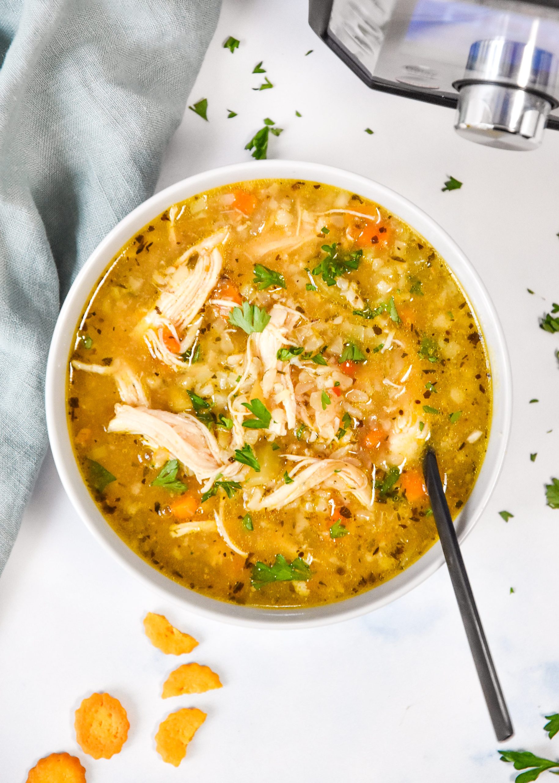 Ginger Chicken Rice Soup