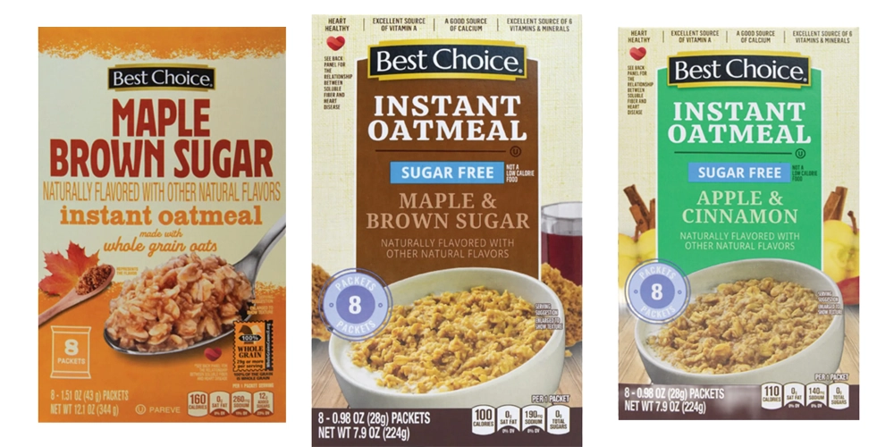 Best Choice Instant Oatmeal 8-10 ct.