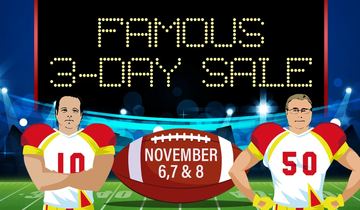 Sander's Markets Famous 3-Day Sale - Thursday-Saturday, November 6-8!