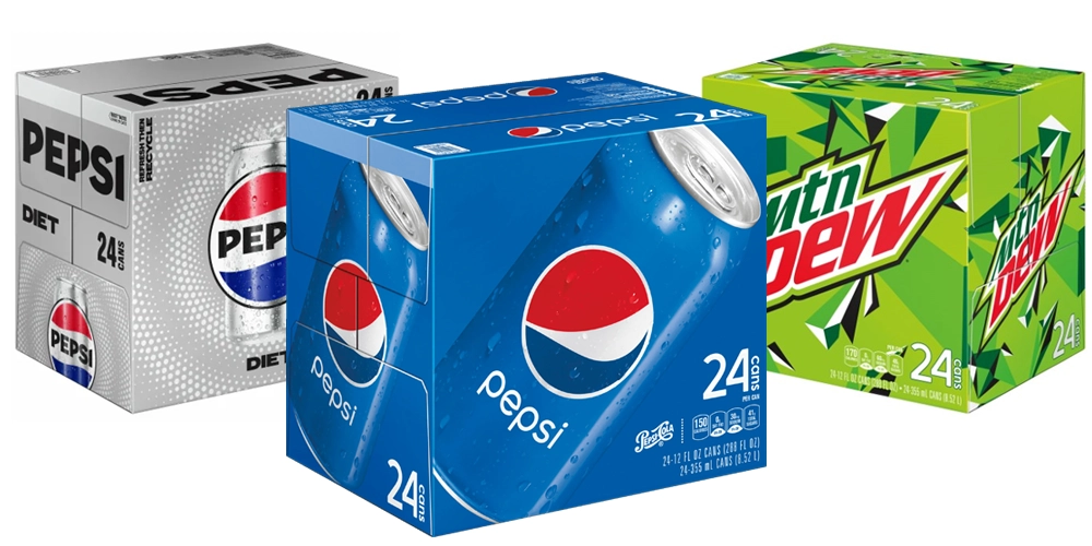 Pepsi, Diet Pepsi or Mt Dew Cubes 24 pk. 12 oz. Cans