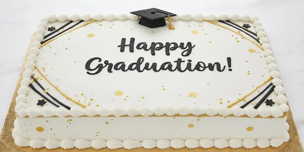 Half Sheet Graduation Cake
