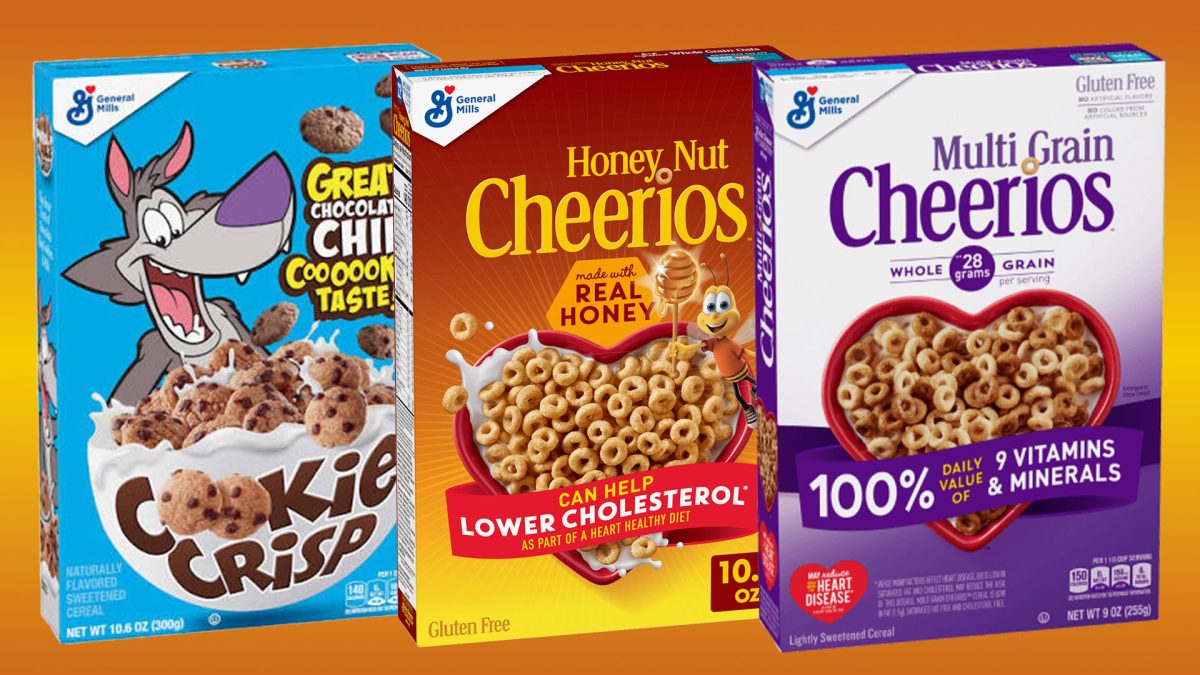 General Mills Cereal (Honey Nut Cheerios, Multigrain Cheerios, Cookie Crisp) 8.9-11.20 oz.